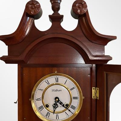 Waltham “Queen Anne” Wall Clock with Pendulum