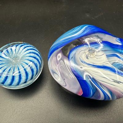 Hand Blown Glass Paperweights