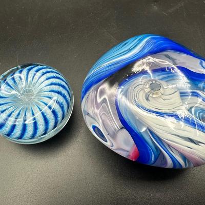 Hand Blown Glass Paperweights