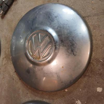 Vintage VW Hubcaps with Lug Nuts – Set of 4