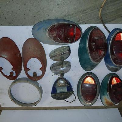 Vintage VW Bug Taillight & Exterior Parts Assortment