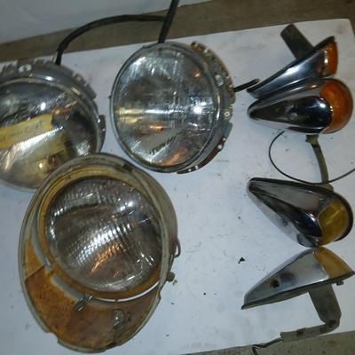 Vintage VW Bug Headlights & Turn Signal Assemblies