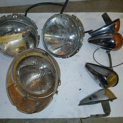 Vintage VW Bug Headlights & Turn Signal Assemblies
