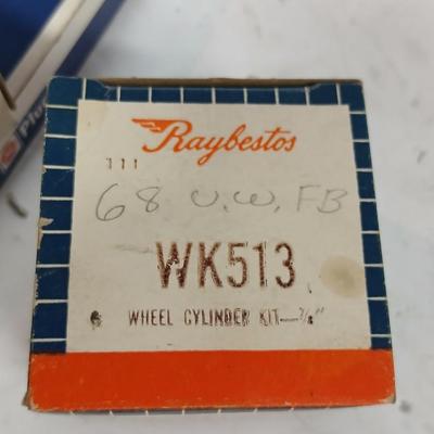 VW Beetle Parts Lot – 1965 & 1972 Bug – Spark Plugs, Brake Parts, Oil Pump & More