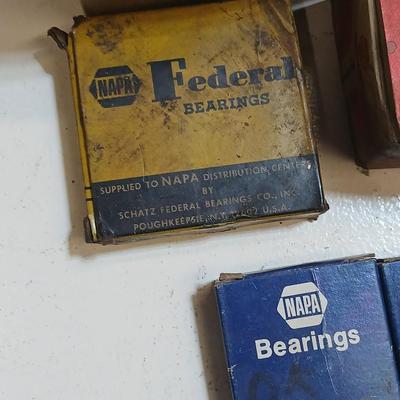 Vintage Bearings Lot – NAPA, Federal, CR, Loose Steel Balls – NOS & Parts