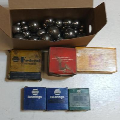 Vintage Bearings Lot – NAPA, Federal, CR, Loose Steel Balls – NOS & Parts