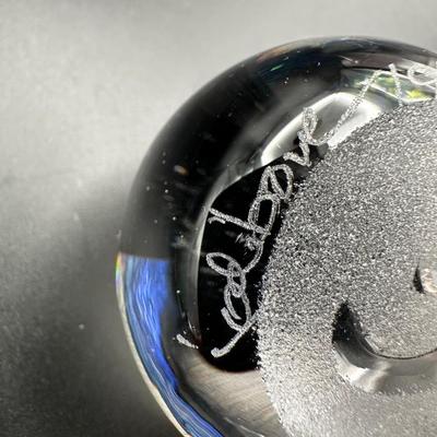 Hand Blown Paperweight Signed