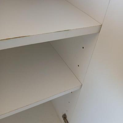 White Freestanding Utility Storage Cabinet – 2 Doors, 3 Shelves