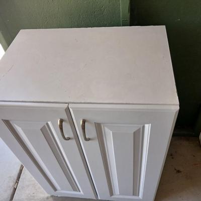White Freestanding Utility Storage Cabinet – 2 Doors, 3 Shelves