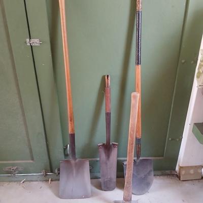 Heavy-Duty Digging Tools Lot – Shovels & Tamper – Yard & Landscaping