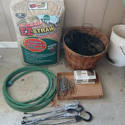Garden & Landscaping Lot – EZ Straw, Hose, Landscape Pins, Hangers & More