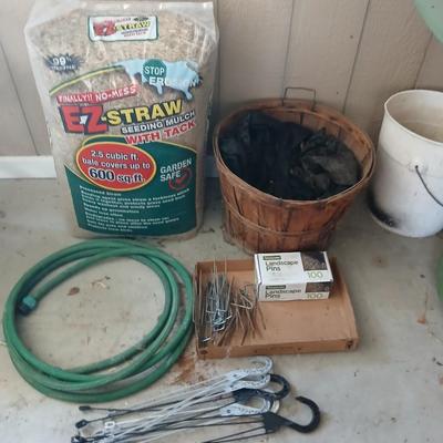 Garden & Landscaping Lot – EZ Straw, Hose, Landscape Pins, Hangers & More