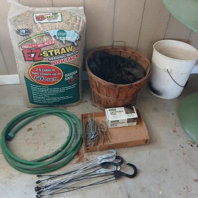 Garden & Landscaping Lot – EZ Straw, Hose, Landscape Pins, Hangers & More