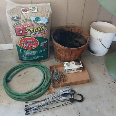 Garden & Landscaping Lot – EZ Straw, Hose, Landscape Pins, Hangers & More