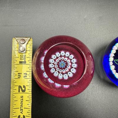 Vintage Caithness Paperweights Iris / Cornflower