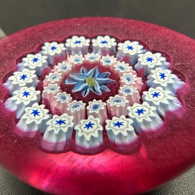 Vintage Caithness Paperweights Iris / Cornflower