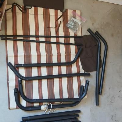 Outdoor Canopy Hammock with stand – Disassembled with Hardware & Frame