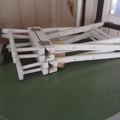 Vintage Director Chairs & Pedestal Patio Table Set
