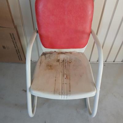 Vintage Arvin Red Spring Chair