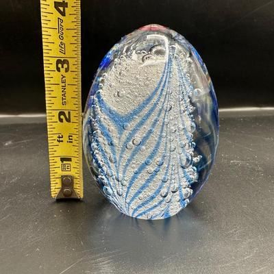 Hand Blown Glass Paperweight