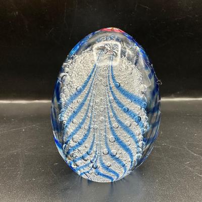 Hand Blown Glass Paperweight