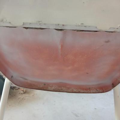 Vintage metal Red cushioned Spring / Rocking Chair - This one rocks!