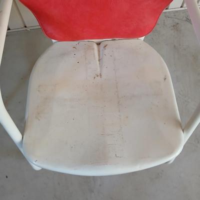 Vintage metal Red cushioned Spring / Rocking Chair - This one rocks!
