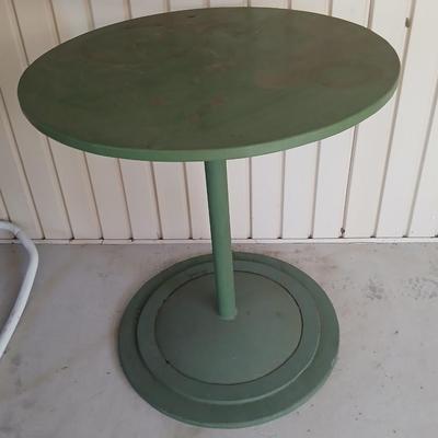 Vintage Industrial-Style Wooden patio Side Table – Green Finish