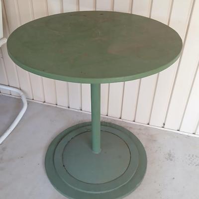 Vintage Industrial-Style Wooden patio Side Table – Green Finish