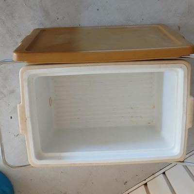 Vintage Coleman Cooler & Reliance Aqua-Tainer Water Jug RETRO Camping!