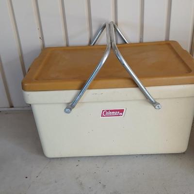 Vintage Coleman Cooler & Reliance Aqua-Tainer Water Jug RETRO Camping!