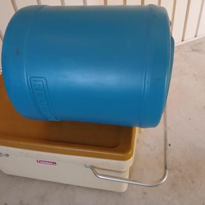 Vintage Coleman Cooler & Reliance Aqua-Tainer Water Jug RETRO Camping!