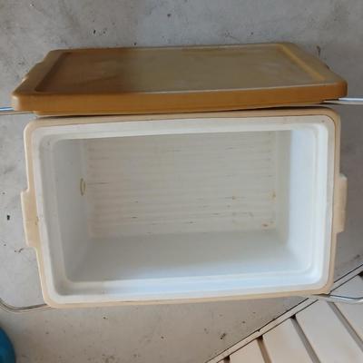 Vintage Coleman Cooler & Reliance Aqua-Tainer Water Jug RETRO Camping!