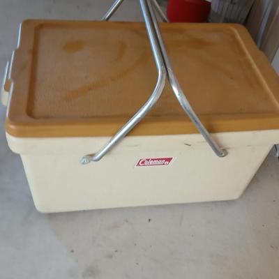 Vintage Coleman Cooler & Reliance Aqua-Tainer Water Jug RETRO Camping!