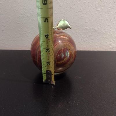 Onyx Apple Paperweight