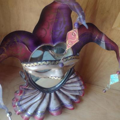 Metal and Resin Mardi Gras Mask Mirror