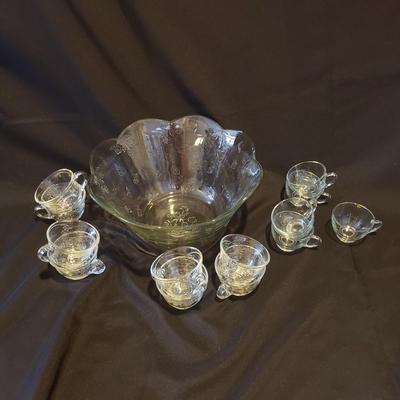Crystal Punch Bowl, Floral Pattern Punch Bowl and More (C3-KD)