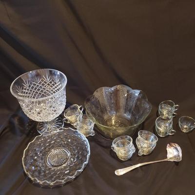 Crystal Punch Bowl, Floral Pattern Punch Bowl and More (C3-KD)