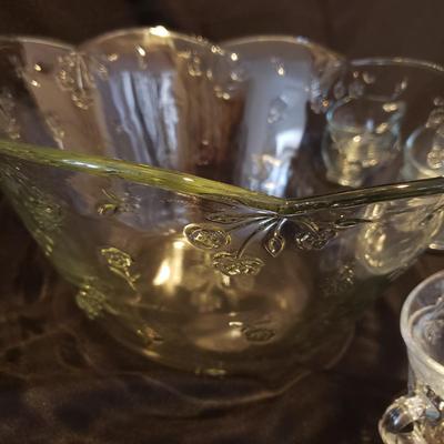 Crystal Punch Bowl, Floral Pattern Punch Bowl and More (C3-KD)