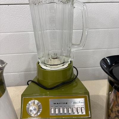 Vintage kitchen blender & coffee carafes