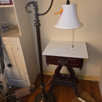 Brass floor lamp