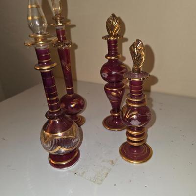 Hand blown perfume bottle collection