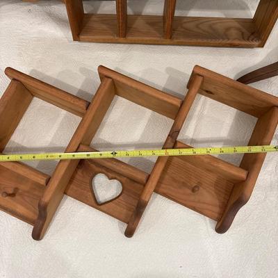 Wood shelves