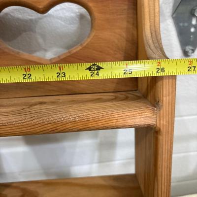 Wood shelves