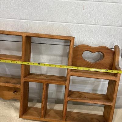 Wood shelves