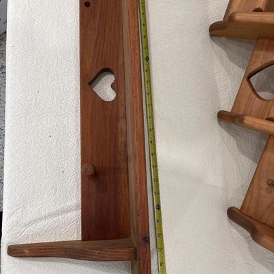 Wood shelves