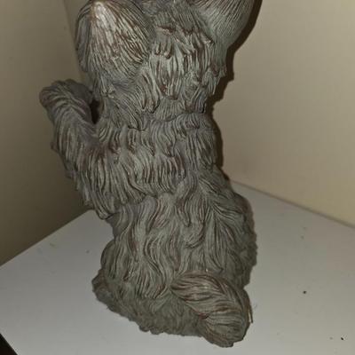 Decorative dog sculpture.