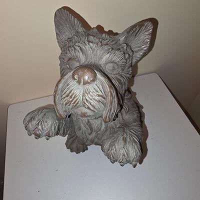 Decorative dog sculpture.