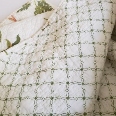 Queen Bedding by Calvin Klein, Brookline, Handmade Quilt and More! (BR3-KD)