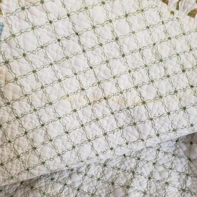 Queen Bedding by Calvin Klein, Brookline, Handmade Quilt and More! (BR3-KD)